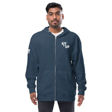 Load image into Gallery viewer, Unisex fleece zip up hoodie