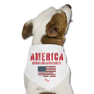 America - Indenpendtly Dog Bandana - white