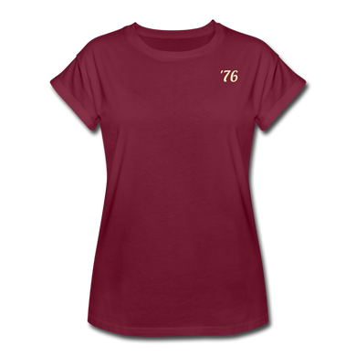 Women's Relaxed Fit T-Shirt - burgundy