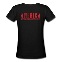 Load image into Gallery viewer, Basic Issue - Women&#39;s &#39;76 America V-Neck Fitted - black

