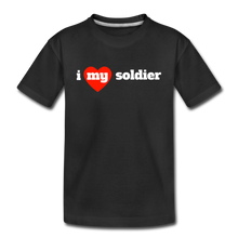 Load image into Gallery viewer, I love my soldier (Y) red heart - black
