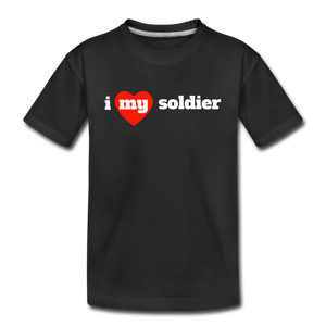 I love my soldier (Y) red heart - black