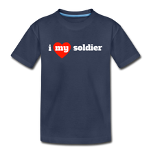 Load image into Gallery viewer, I love my soldier (Y) red heart - navy
