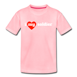 I love my soldier (Y) red heart - pink
