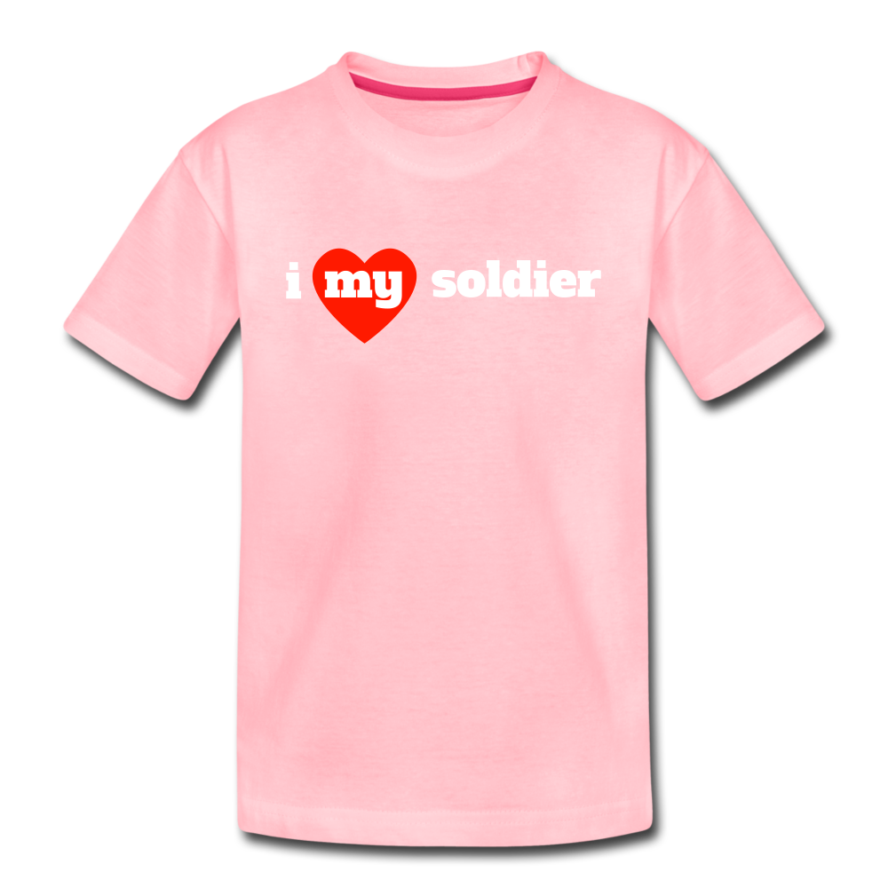 I love my soldier (Y) red heart - pink