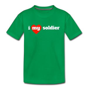 I love my soldier (Y) red heart - kelly green
