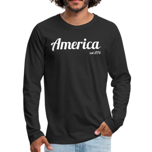 America '76 - (men's long sleeve) - black