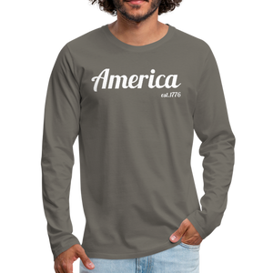 America '76 - (men's long sleeve) - asphalt gray