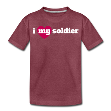 Load image into Gallery viewer, i love my soldier (Y) - heather burgundy
