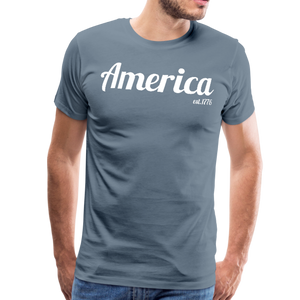 America, '76, Basic Issue T-shirt - steel blue