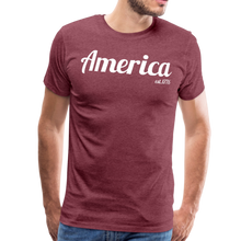 Load image into Gallery viewer, America, &#39;76, Basic Issue T-shirt - heather burgundy
