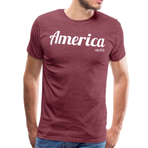 America, '76, Basic Issue T-shirt - heather burgundy