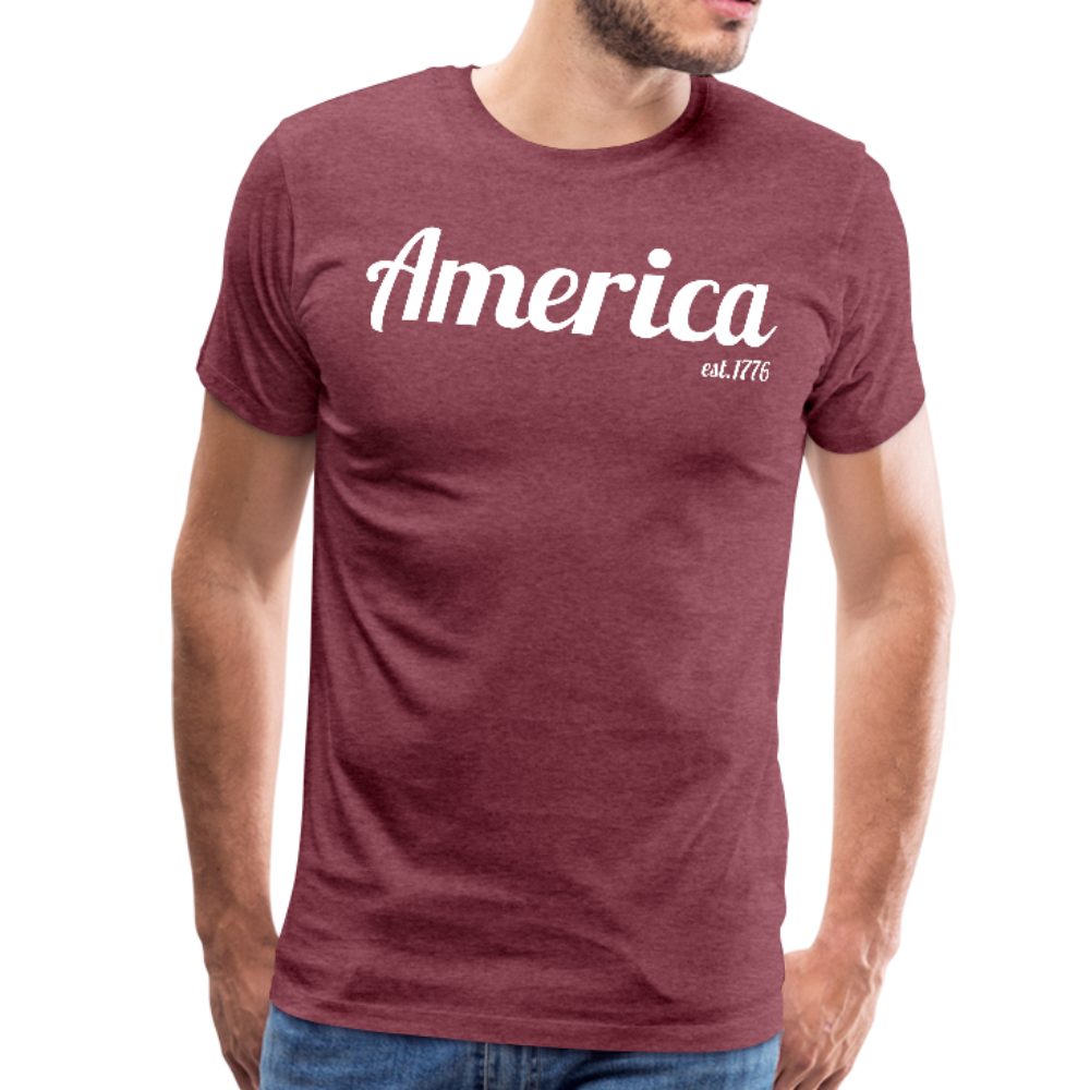America, '76, Basic Issue T-shirt - heather burgundy