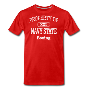 Navy State, Boxing - red