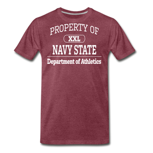 Navy State Athletics - heather burgundy