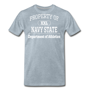 Navy State Athletics - heather ice blue