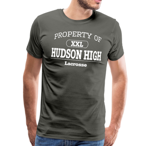 Men's Premium T-Shirt (White lettering) - asphalt gray