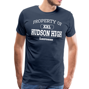 Men's Premium T-Shirt (White lettering) - navy