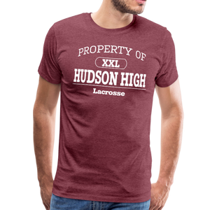 Men's Premium T-Shirt (White lettering) - heather burgundy