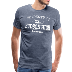 Men's Premium T-Shirt (White lettering) - heather blue