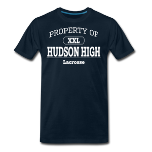 Men's Premium T-Shirt (White lettering) - deep navy