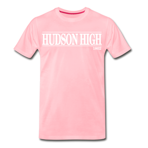 Hudson High, 1802 (White font) - pink