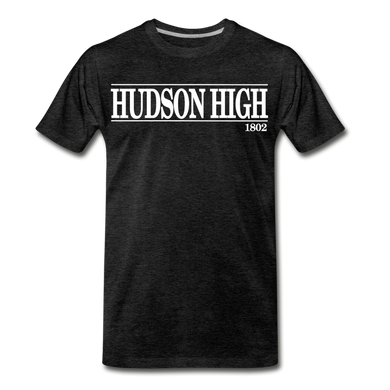Hudson High, 1802 (White font) - charcoal gray
