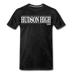 Hudson High, 1802 (White font) - charcoal gray