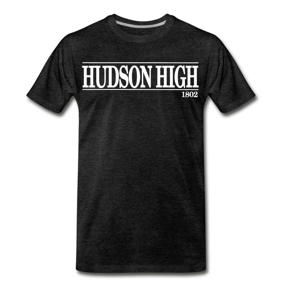 Hudson High, 1802 (White font) - charcoal gray