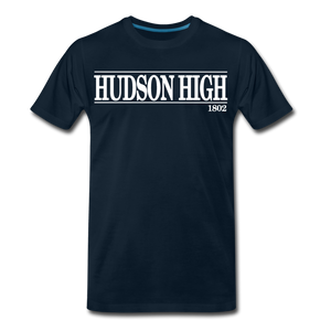 Hudson High, 1802 (White font) - deep navy