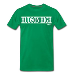 Hudson High, 1802 (White font) - kelly green