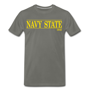 Navy State, 1845 (Gold font) - asphalt gray