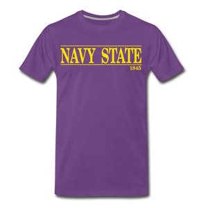 Navy State, 1845 (Gold font) - purple