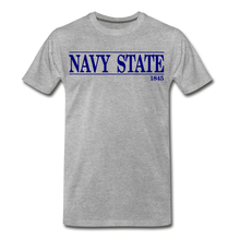 Load image into Gallery viewer, Navy State, (Navy Font) - heather gray
