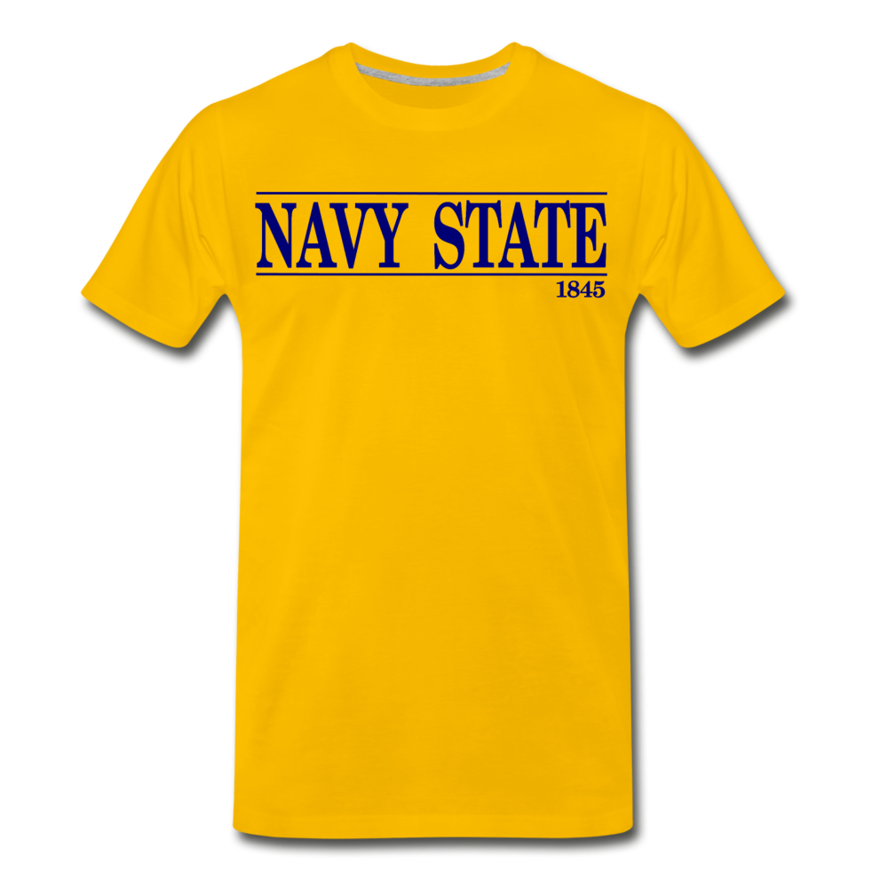 Navy State, (Navy Font) - sun yellow