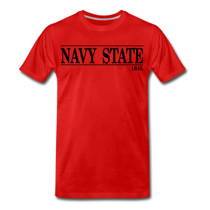 Navy State 1845, (Black Font) - red