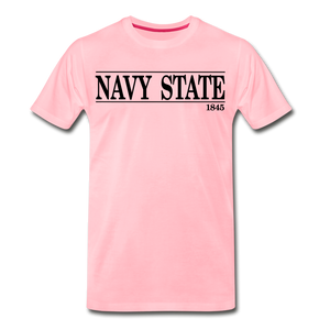 Navy State 1845, (Black Font) - pink