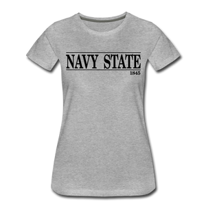 Navy State, 1845 (W) (Black Font) - heather gray