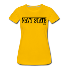 Load image into Gallery viewer, Navy State, 1845 (W) (Black Font) - sun yellow
