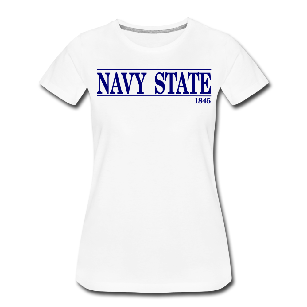 Navy State 1845 (W), (Navy Font) - white