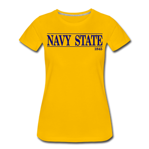 Navy State 1845 (W), (Navy Font) - sun yellow