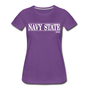Navy State, 1845 (W) (White Font) - purple