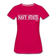 Load image into Gallery viewer, Navy State, 1845 (W) (White Font) - dark pink
