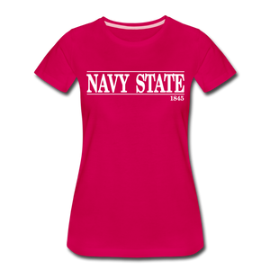 Navy State, 1845 (W) (White Font) - dark pink