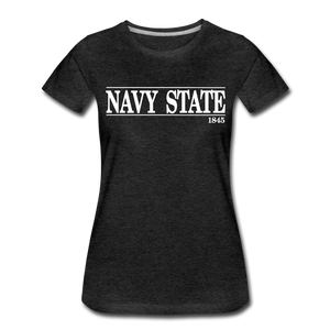 Navy State, 1845 (W) (White Font) - charcoal gray