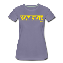 Load image into Gallery viewer, Navy State, 1845 (W), (Gold Font) - washed violet
