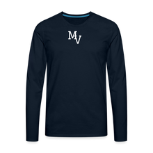 Load image into Gallery viewer, Men&#39;s Silver Stars LS #4 - deep navy
