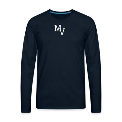 Men's Silver Stars LS #4 - deep navy