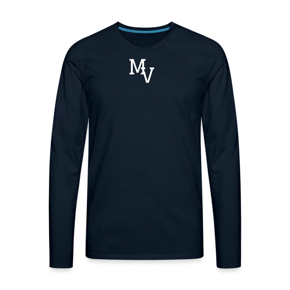 Men's Silver Stars LS #4 - deep navy