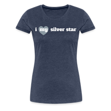 Load image into Gallery viewer, I heart my silver star - heather blue
